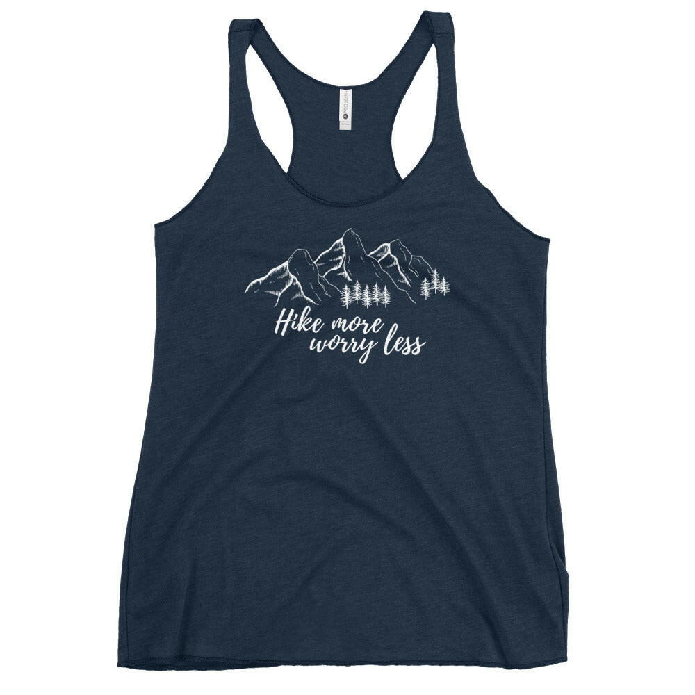 Hike More Worry Less - Women's Racerback Tank | manumo-photography.