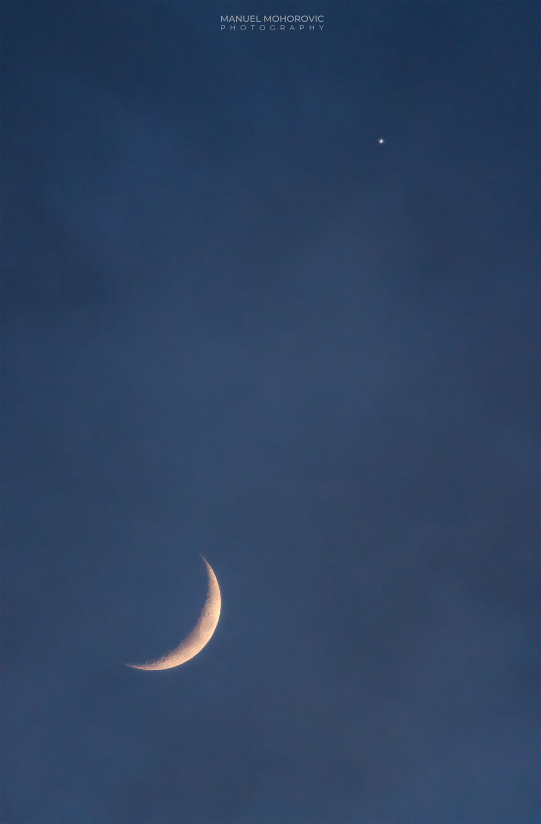 Mondfotografie Workshop Schweiz - Zunehmender Mond mit Venus - Manuel Mohorovic Photography