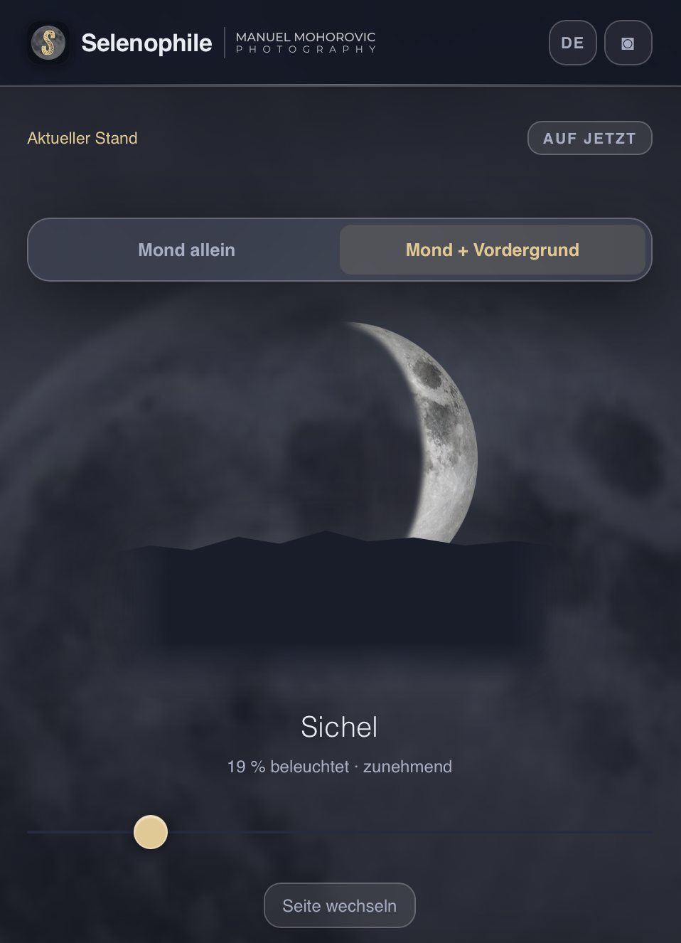 Selenophile – Mondfotografie App: Belichtung, Planung &amp; Termine