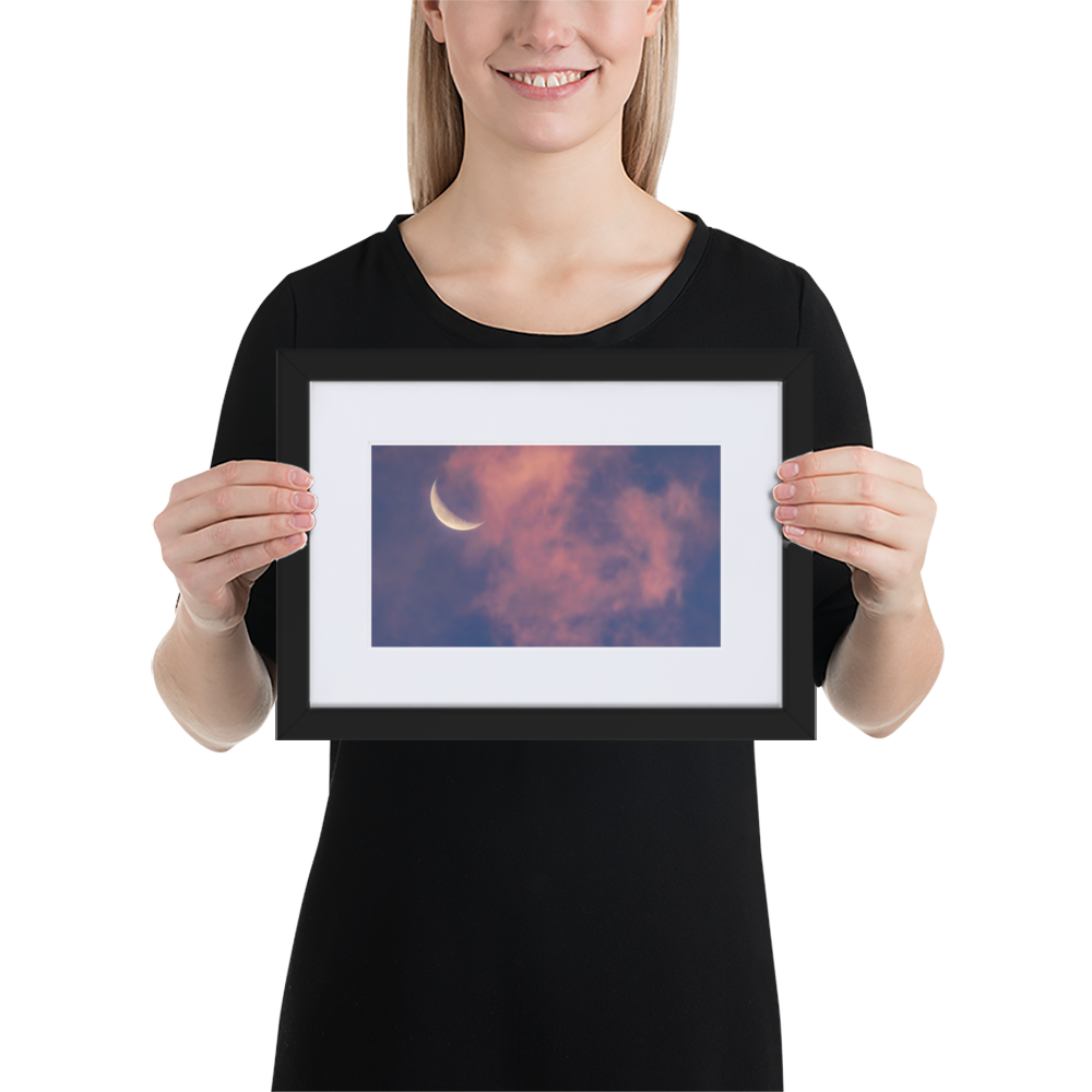 Mond und Wolken im Morgenrot | Fine Art Print