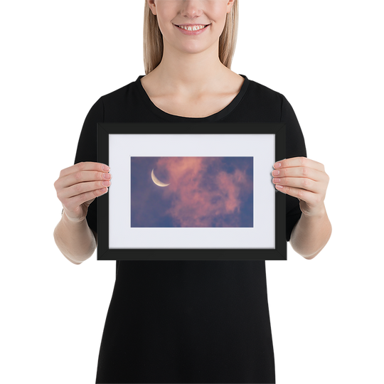 Mond und Wolken im Morgenrot | Fine Art Print