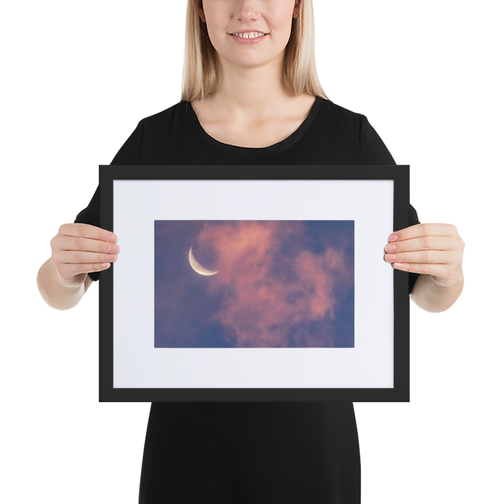 Mond und Wolken im Morgenrot | Fine Art Print