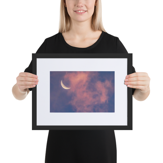 Mond und Wolken im Morgenrot | Fine Art Print