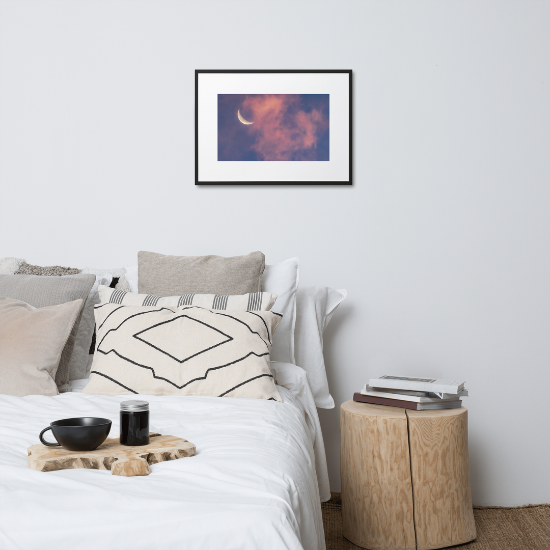 Mond und Wolken im Morgenrot | Fine Art Print