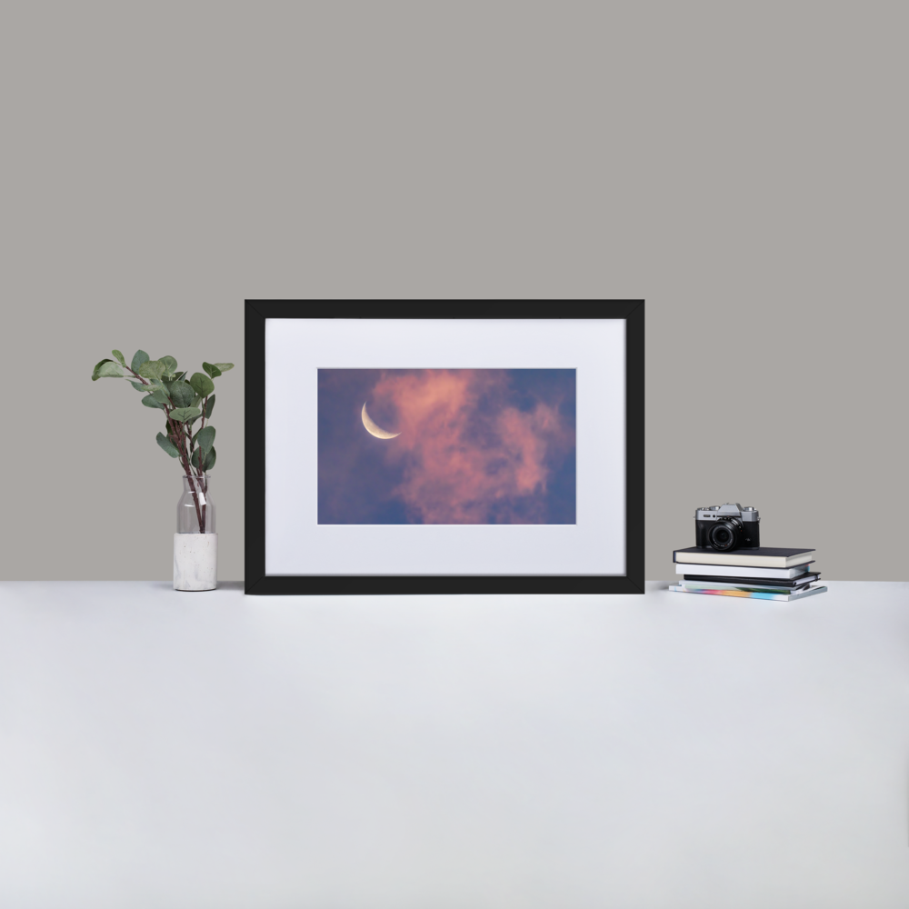 Mond und Wolken im Morgenrot | Fine Art Print