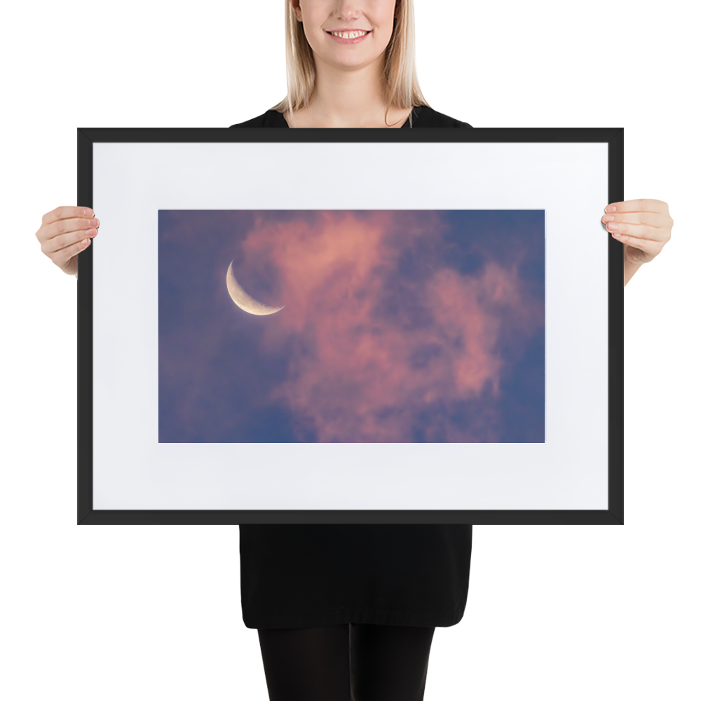 Mond und Wolken im Morgenrot | Fine Art Print