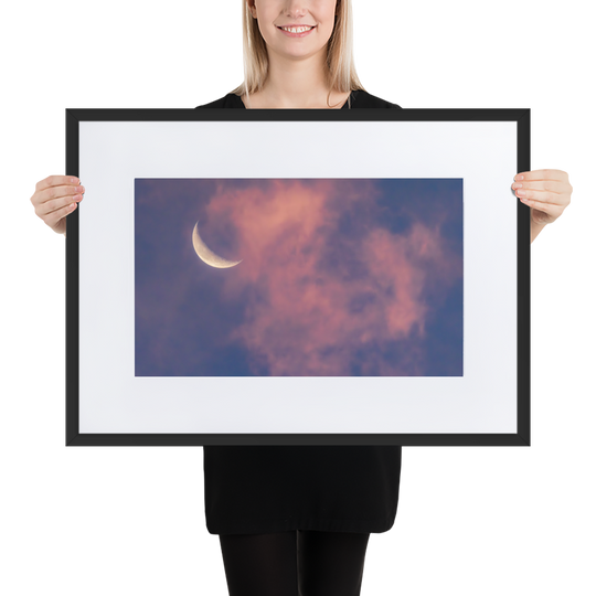 Mond und Wolken im Morgenrot | Fine Art Print