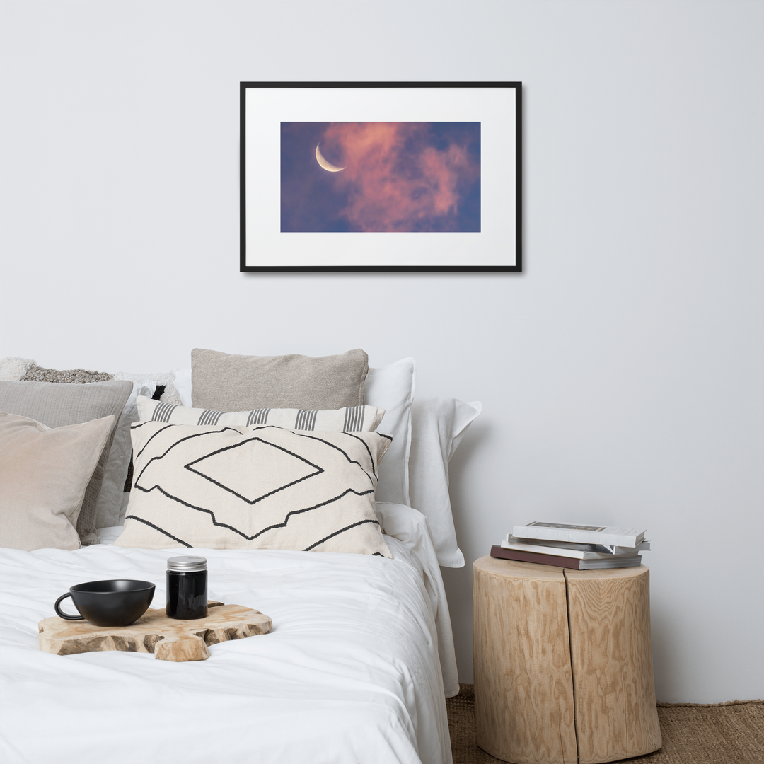 Mond und Wolken im Morgenrot | Fine Art Print