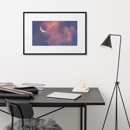 Mond und Wolken im Morgenrot | Fine Art Print