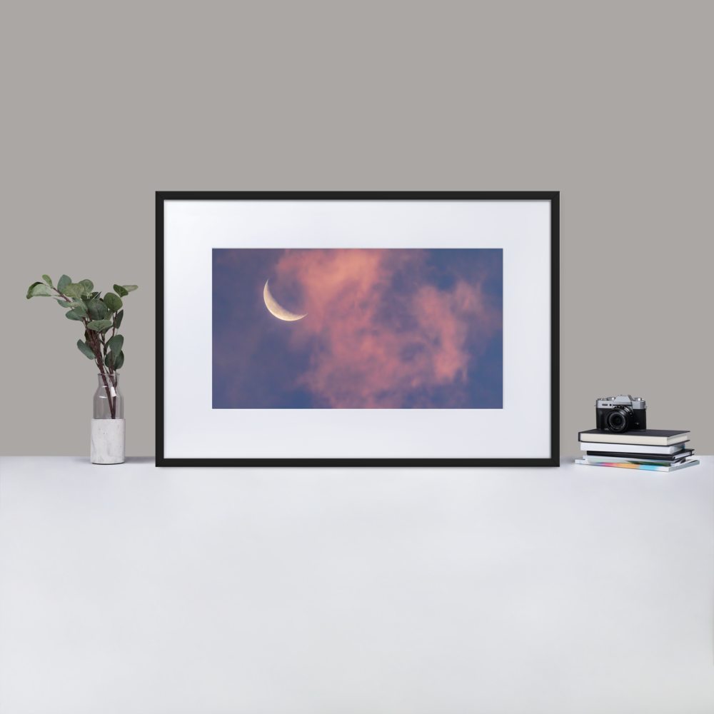 Mond und Wolken im Morgenrot | Fine Art Print