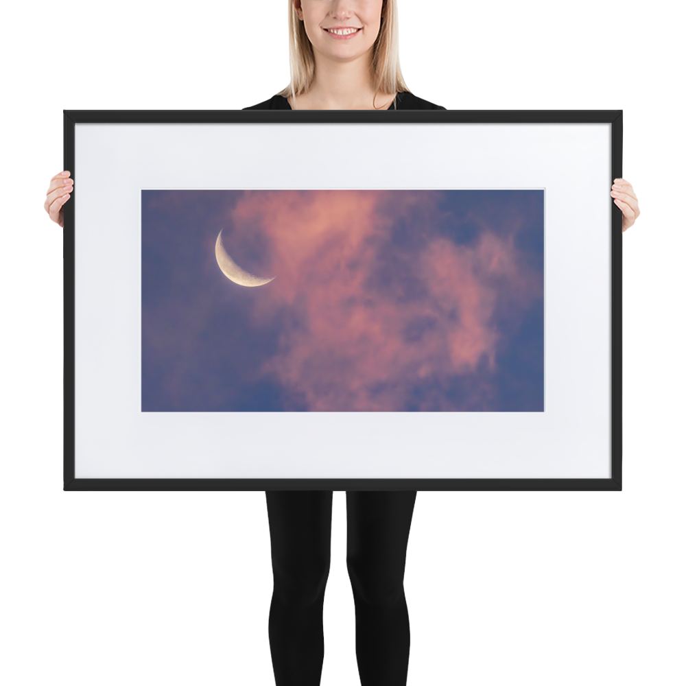 Mond und Wolken im Morgenrot | Fine Art Print