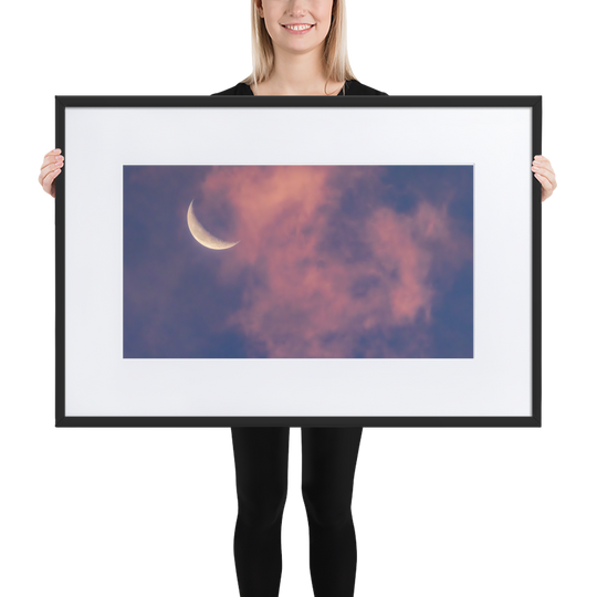 Mond und Wolken im Morgenrot | Fine Art Print