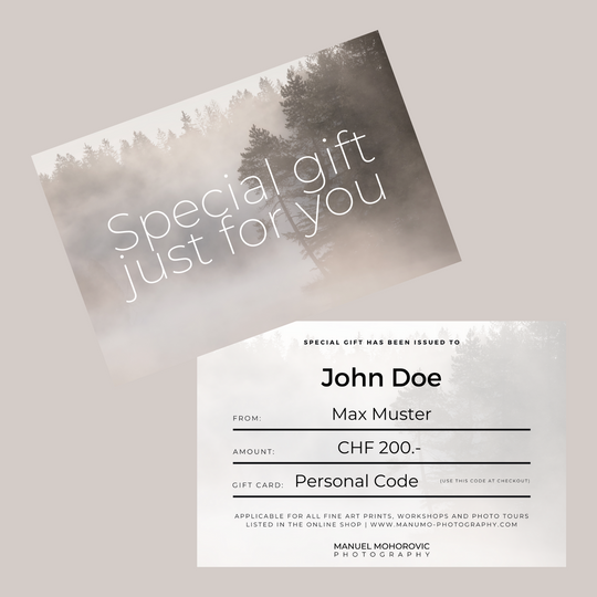 Photography Gift Cards | Manuel Mohorovic Photography